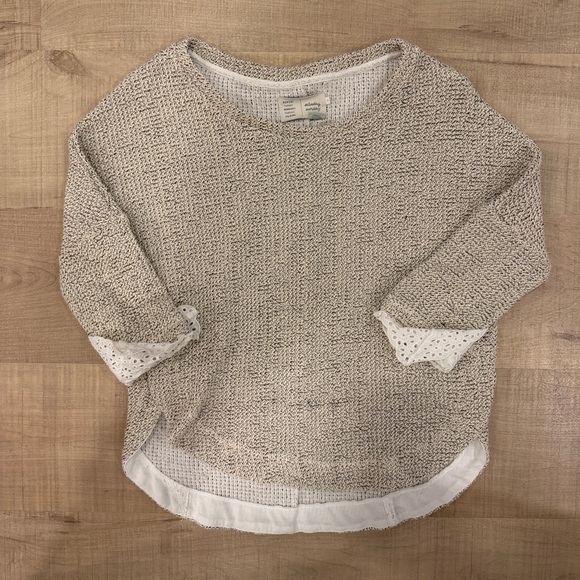 saturday sunday Tops - Anthropologie Saturday Sunday 3/4 Cuffed Sleeve Top